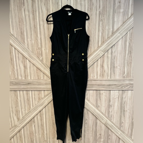 Black Venus Utility Fitted Jumpsuit - Picture 3 of 13